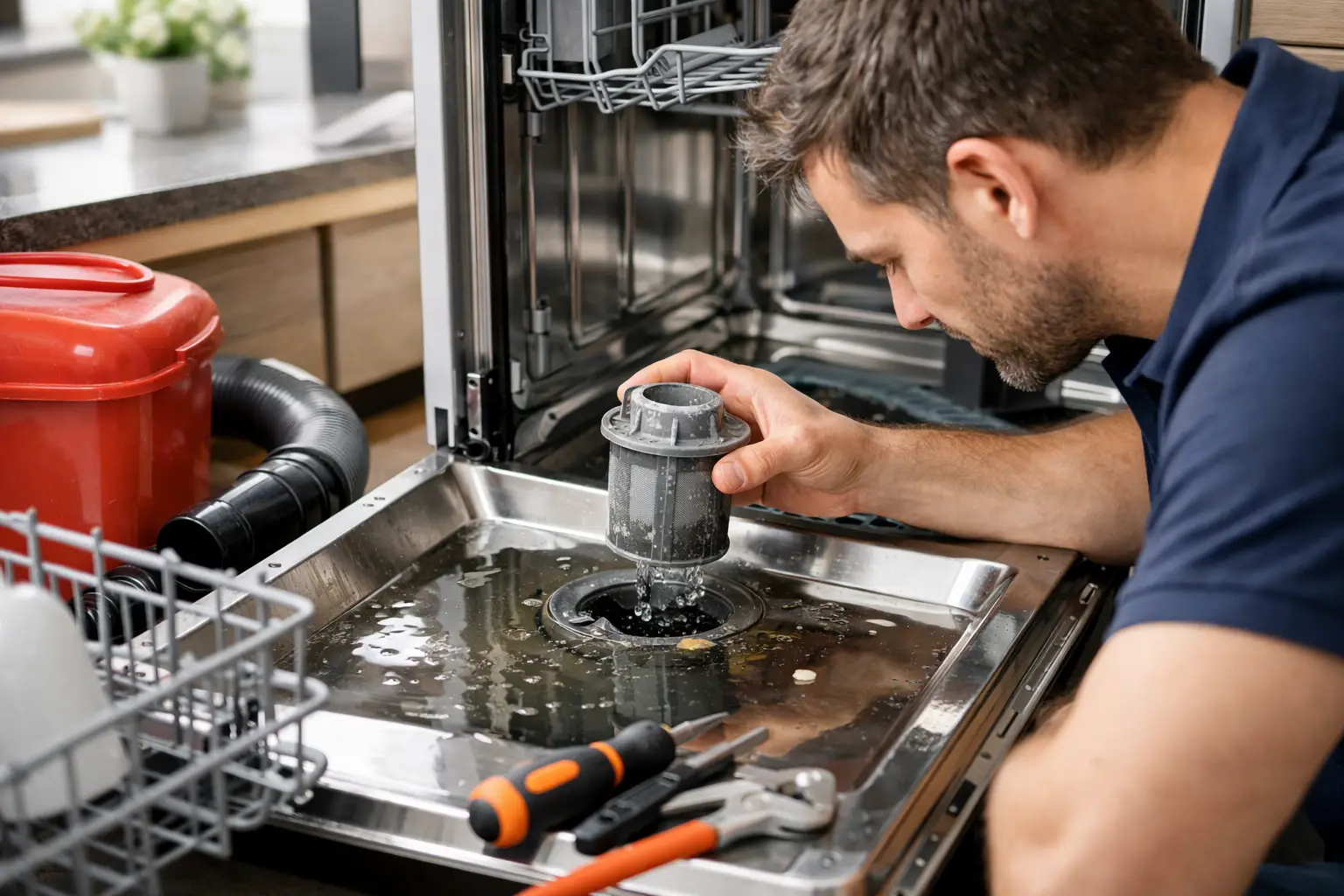 How to Fix Dishwasher Not Draining in 7 Steps